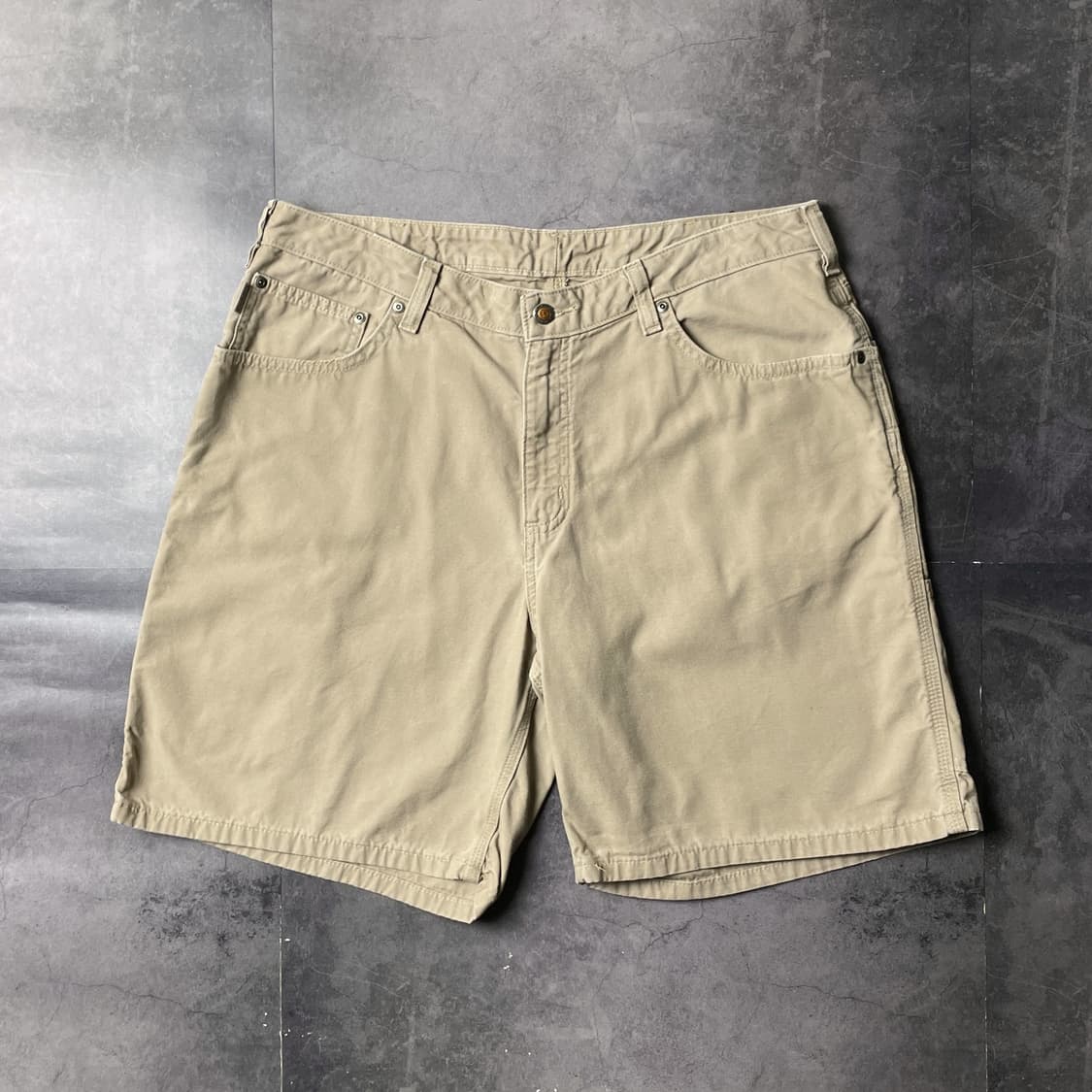 CARHARTT 칼하트 베이지 캔버스 유틸리티 하프팬츠 A01014 상품이미지1