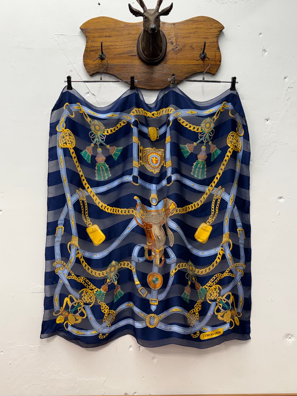 TRUSSARDI Chiffon Equestrian Scarf 상품이미지2