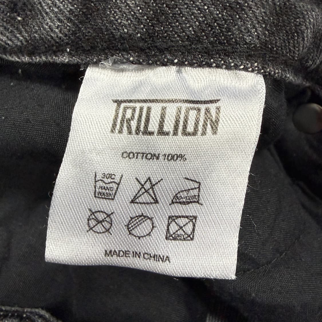 (S)트릴리온 Trillion 흑청 와이드 카고 데님팬츠 상품이미지4