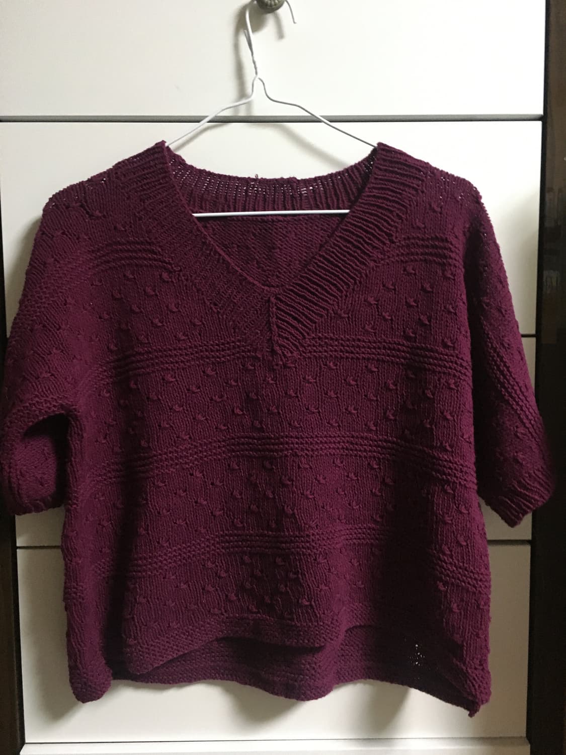 빈티지 꽈배기 반팔 니트 상품이미지1