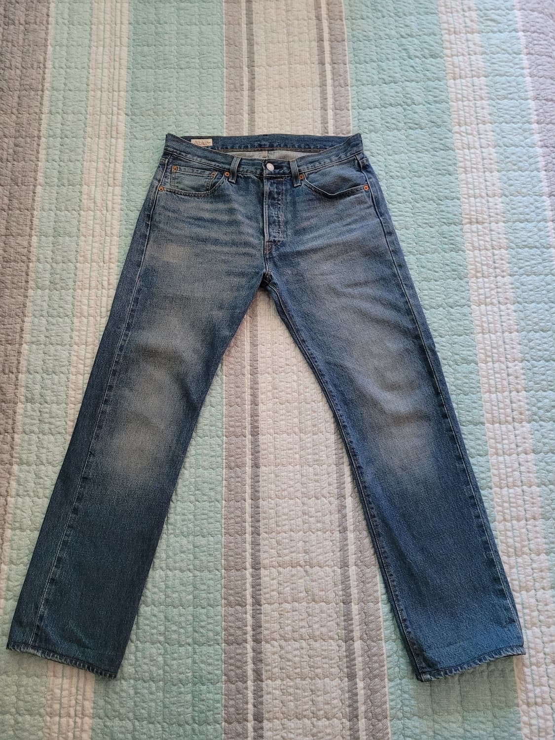 리바이스 501 마혼방 중청워싱 셀비지데님 32사이즈 상품이미지1