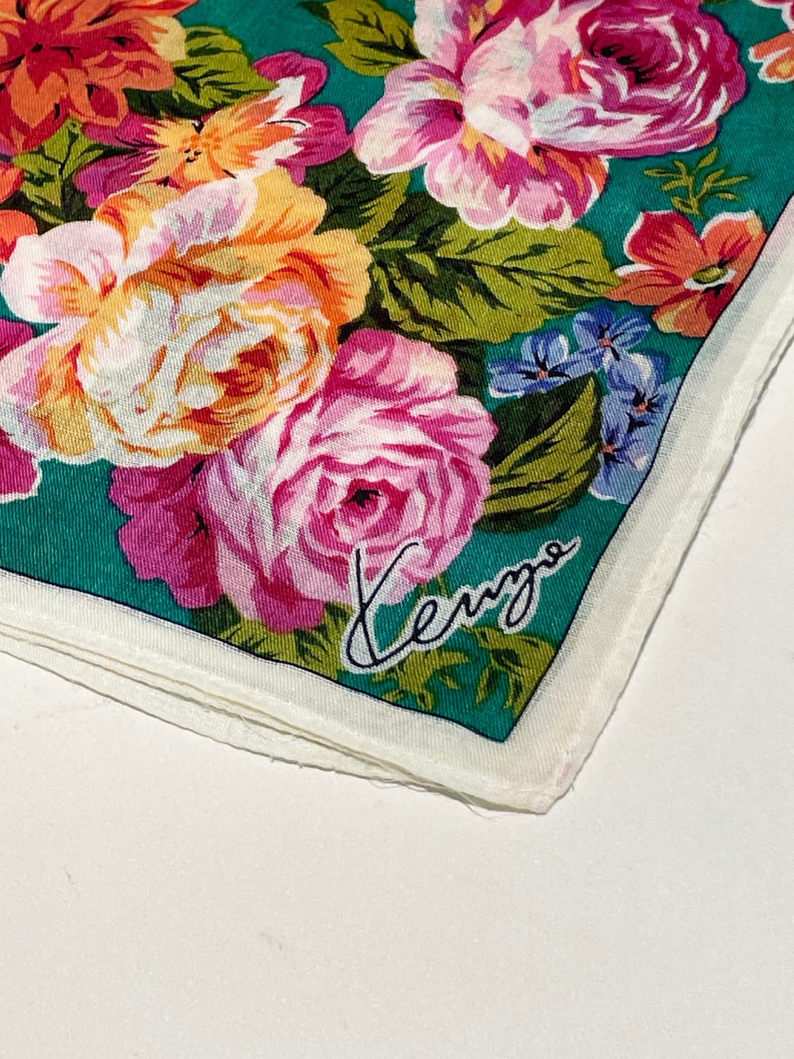 겐조 00s 재팬 플라워 패턴 쁘띠 손수건 A1457 상품이미지4