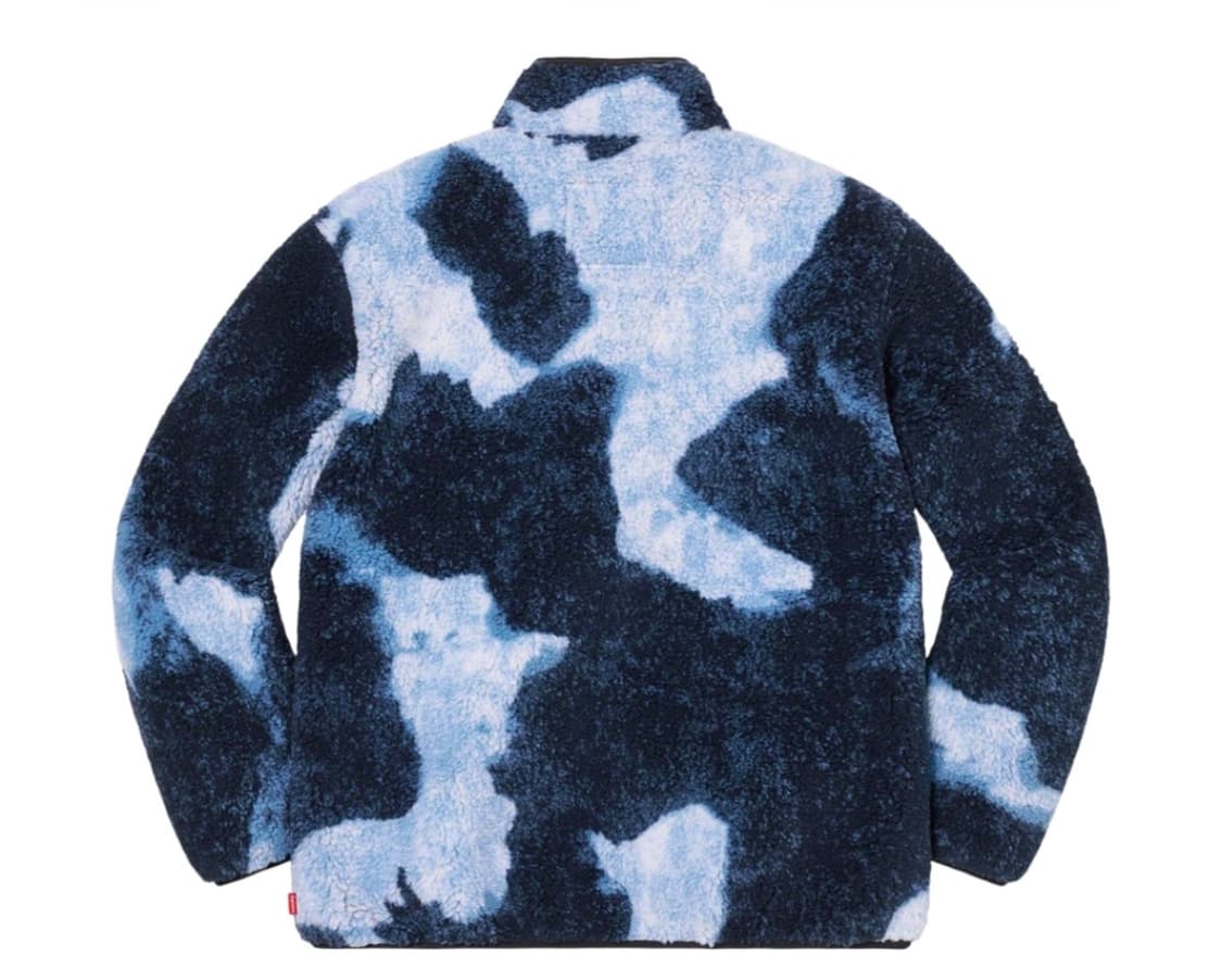슈프림 x 노스페이스 블리치드 데님 프린트 플리스 자켓 인디고 - 21F 상품이미지3
