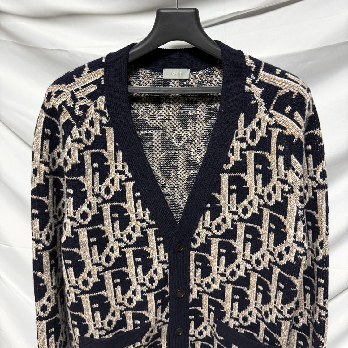 [S+급/M] 디올 오블리크 울 자카드 가디건 상품이미지2