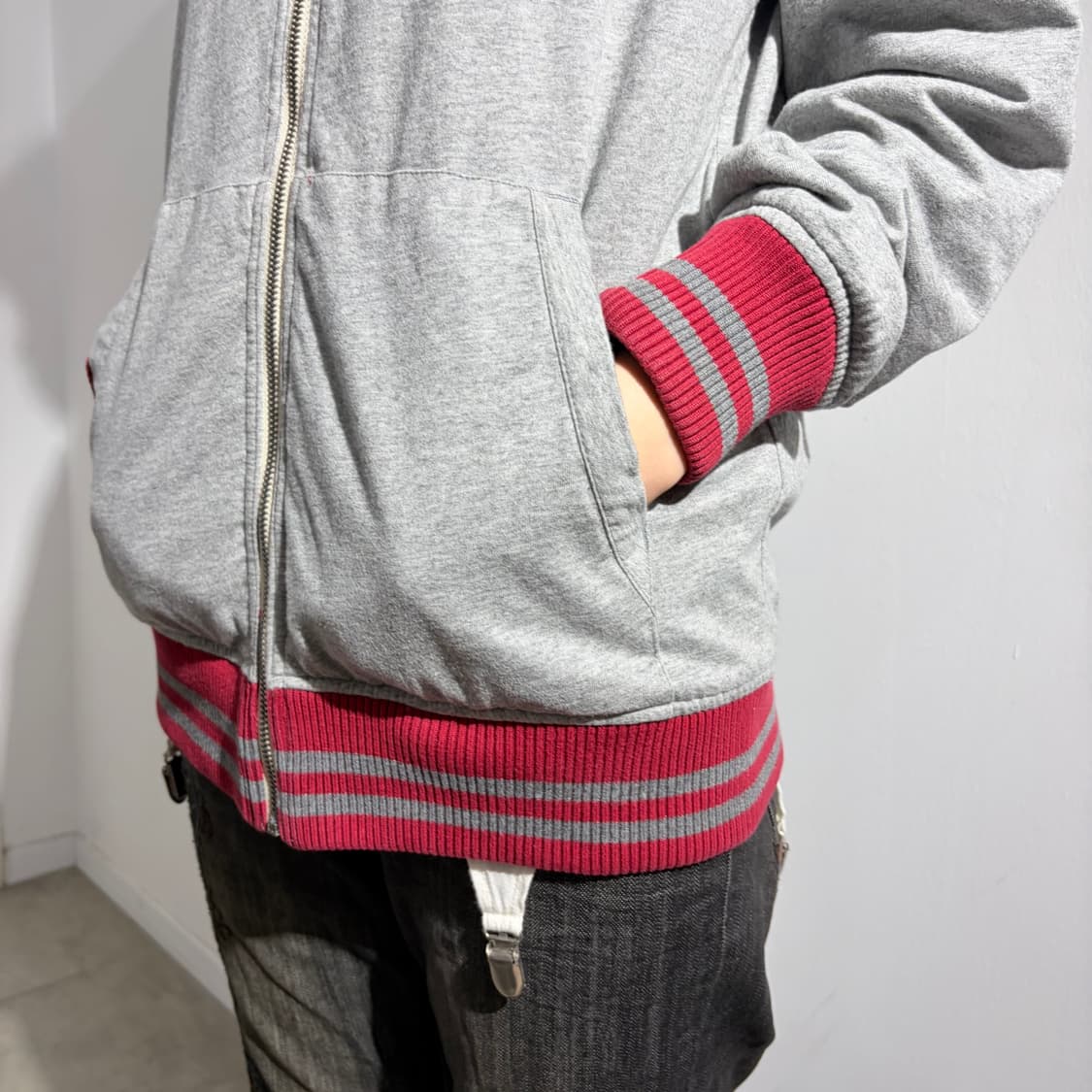 버버리 그레이 리버시블 양면 후드집업 상품이미지2