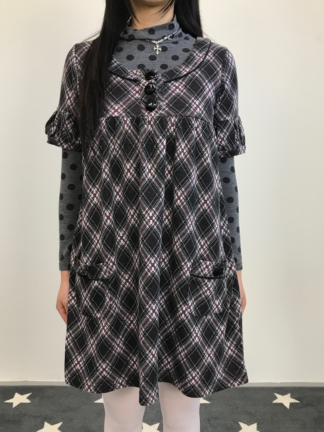 Michel Klein Check Mini Dress Top  상품이미지2