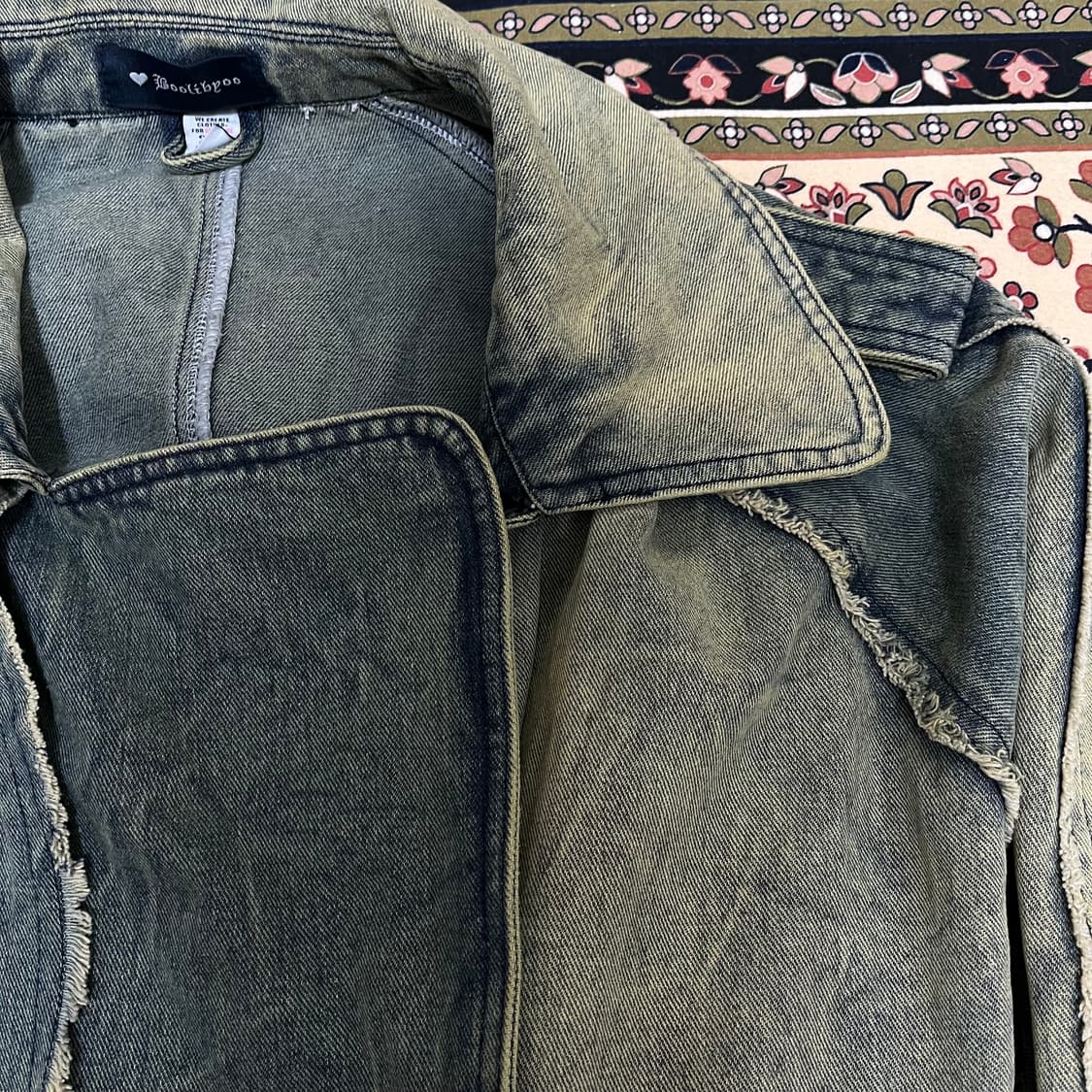 ROOLIBYOO 언발란스 데님 트렌치코트 3XL 상품이미지4