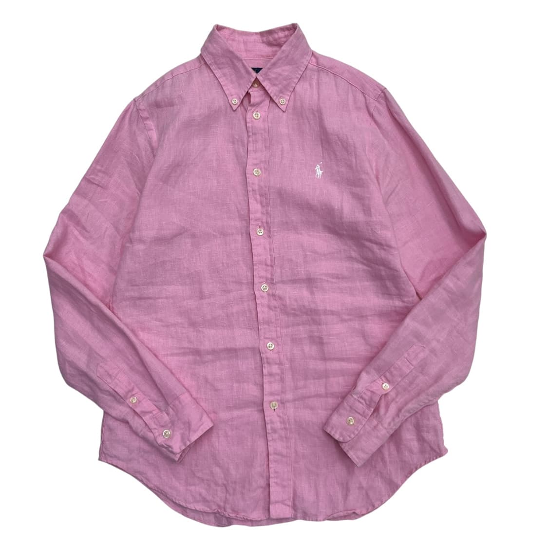 폴로 랄프로렌 화이트포니 딸기우유맛 린넨 셔츠 S 상품이미지2