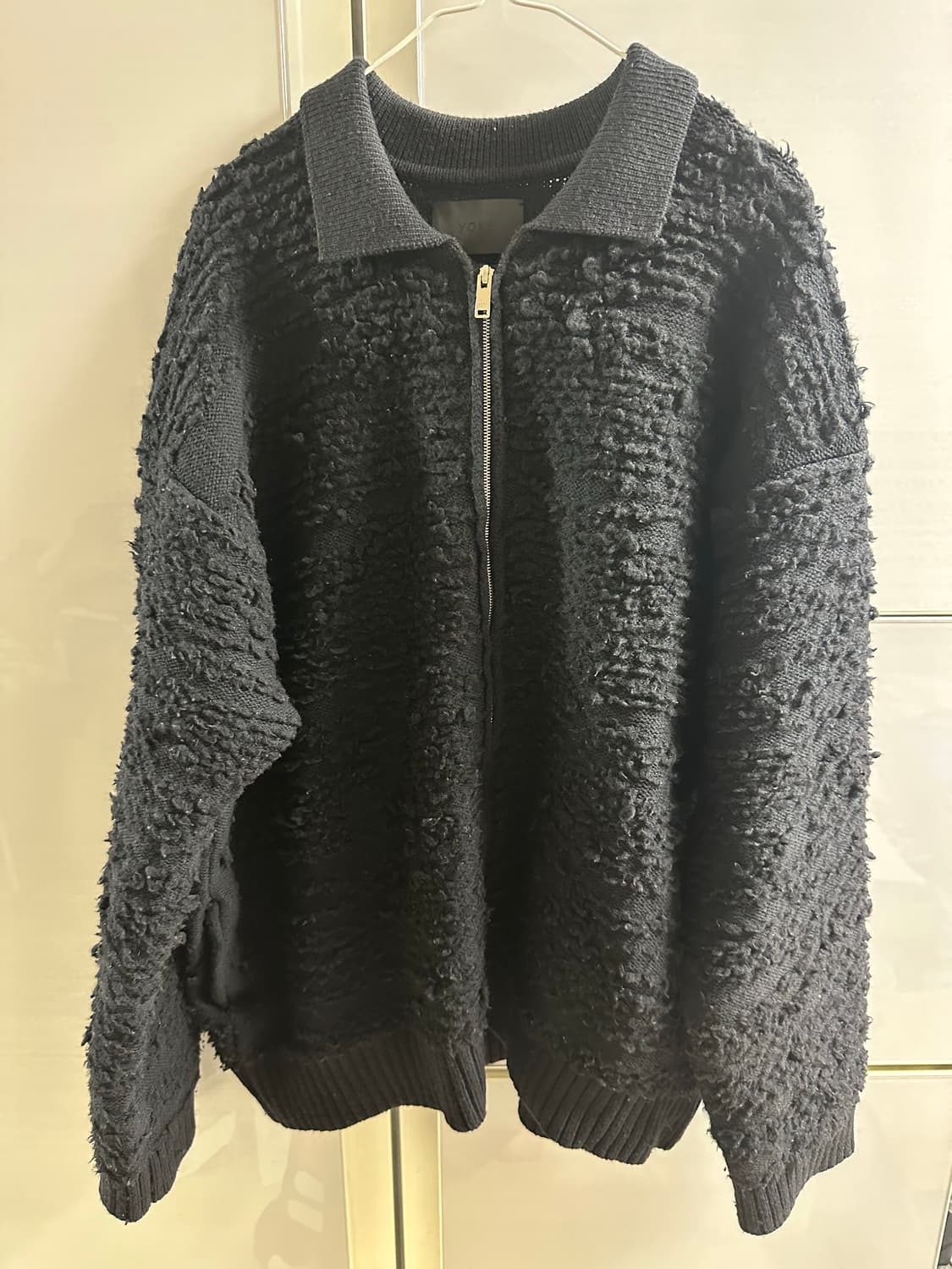 YOKE 요크 24FW 자카드 울 집업 니트 블루종 상품이미지1