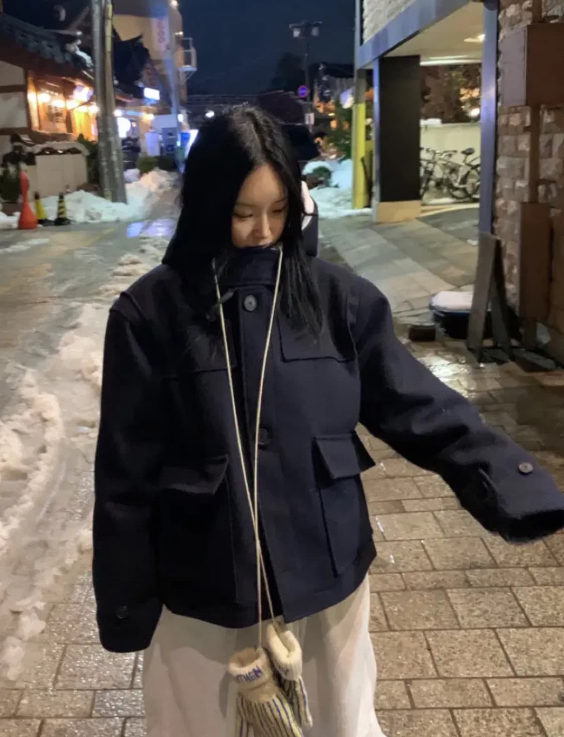 104갤러리 머스트 숏코트 네이비  상품이미지1