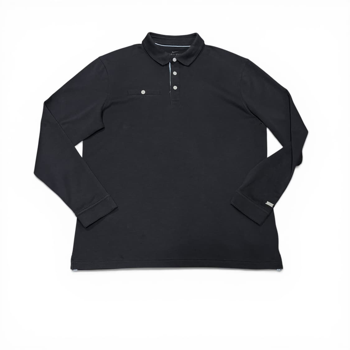 L 나이키 블랙 드라이핏 포켓 긴팔 카라티 상품이미지1