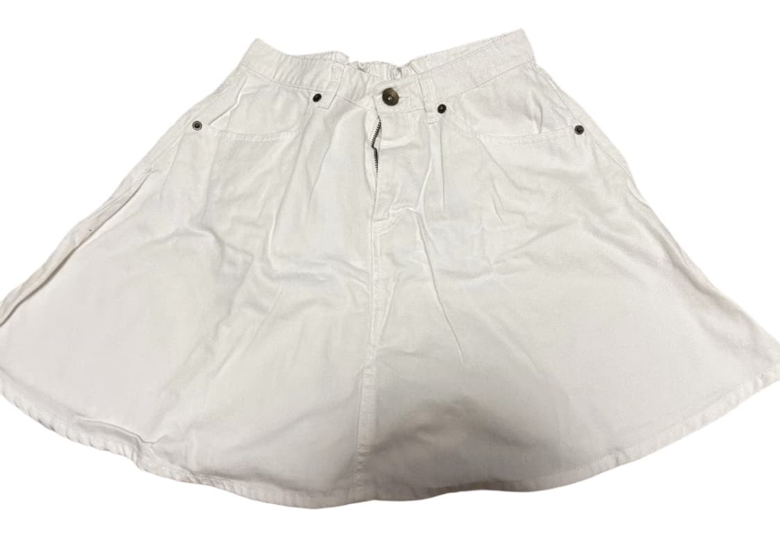 화이트 데님 미니스커트 상품이미지1