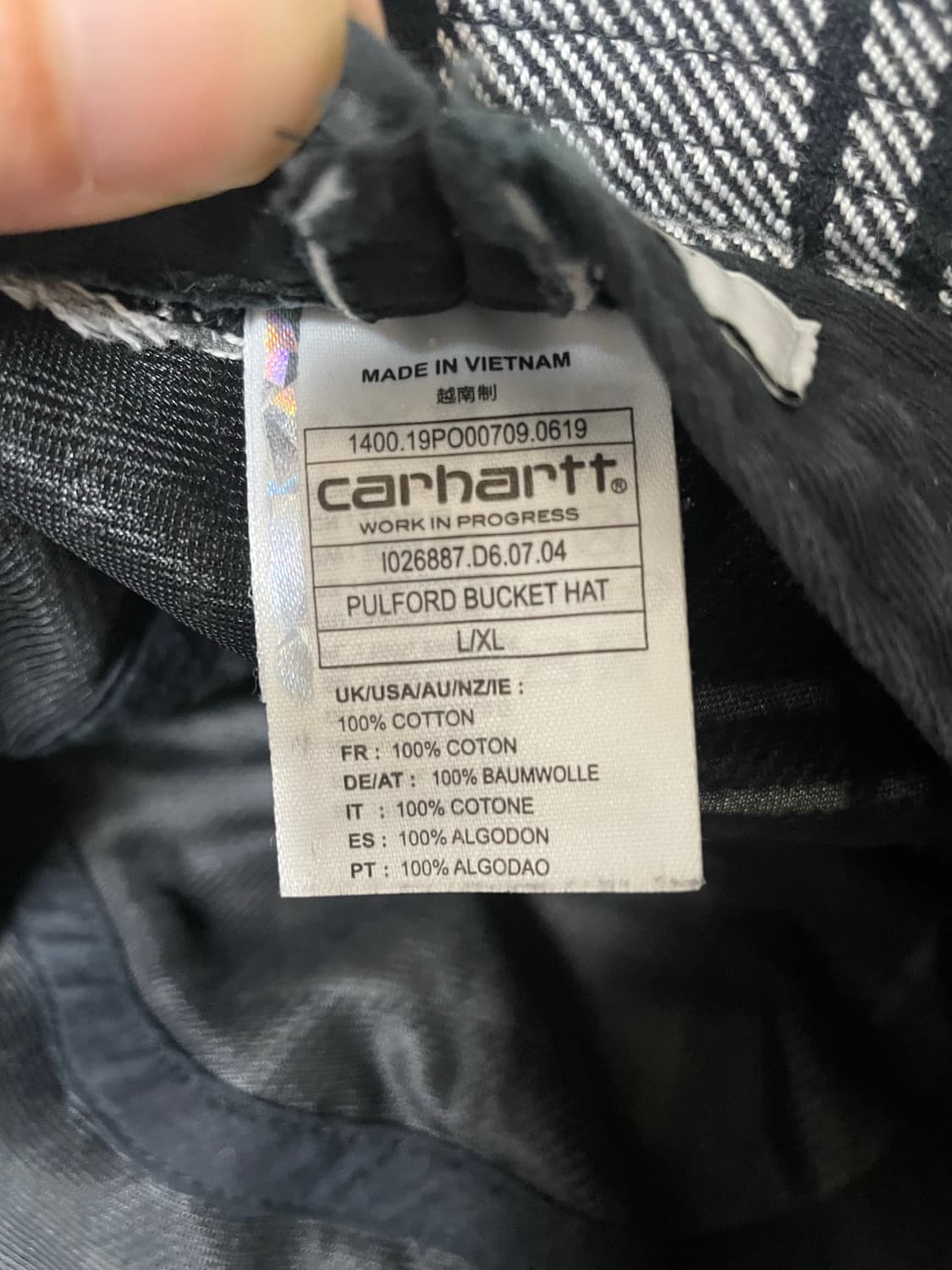 칼하트wip 버킷햇(L/XL) 상품이미지2