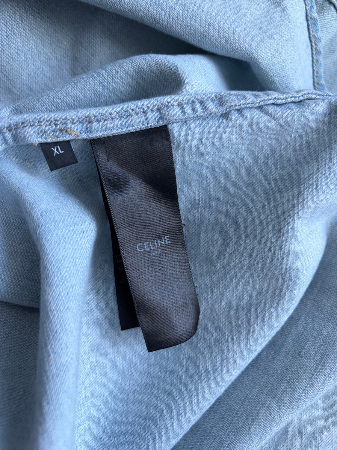 셀린느 웨스턴 셔츠 연청 데미 XL 상품이미지4