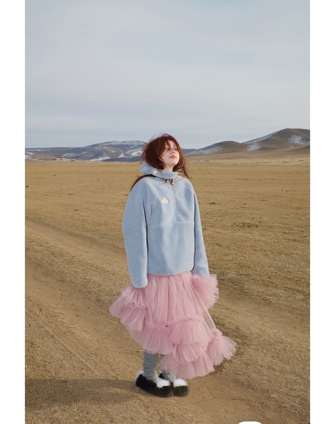 butter needlepoint fleece top 상품이미지2