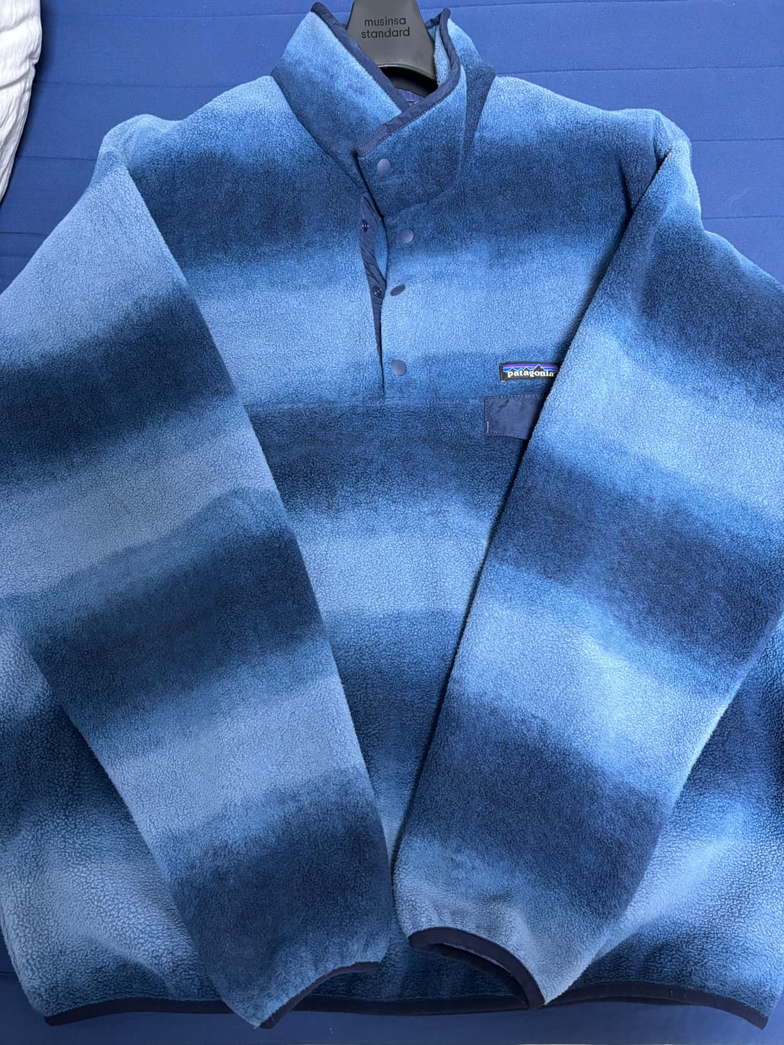 [L] 파타고니아 신칠라 플리스 블루 스트라이프 상품이미지3