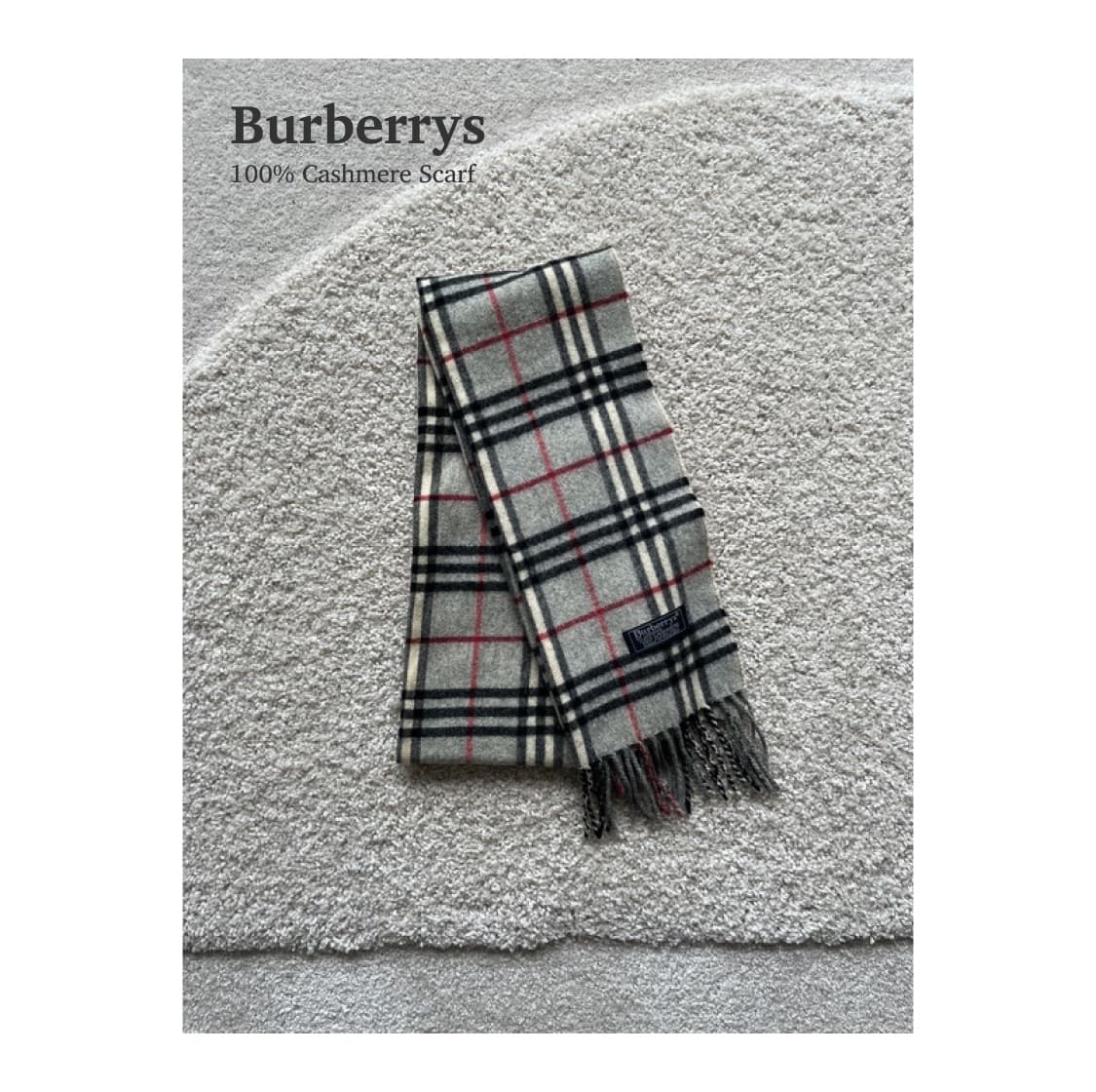 버버리 잉글랜드 100% 캐시미어 머플러 상품이미지1