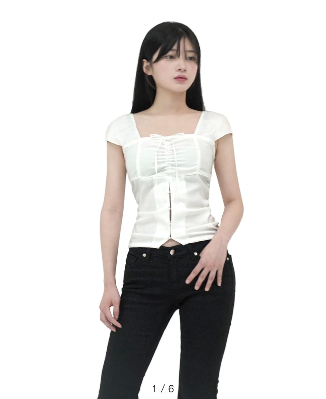 [택있는새상품] 포어링 유어 셔링 블라우스 (화이트) 상품이미지1