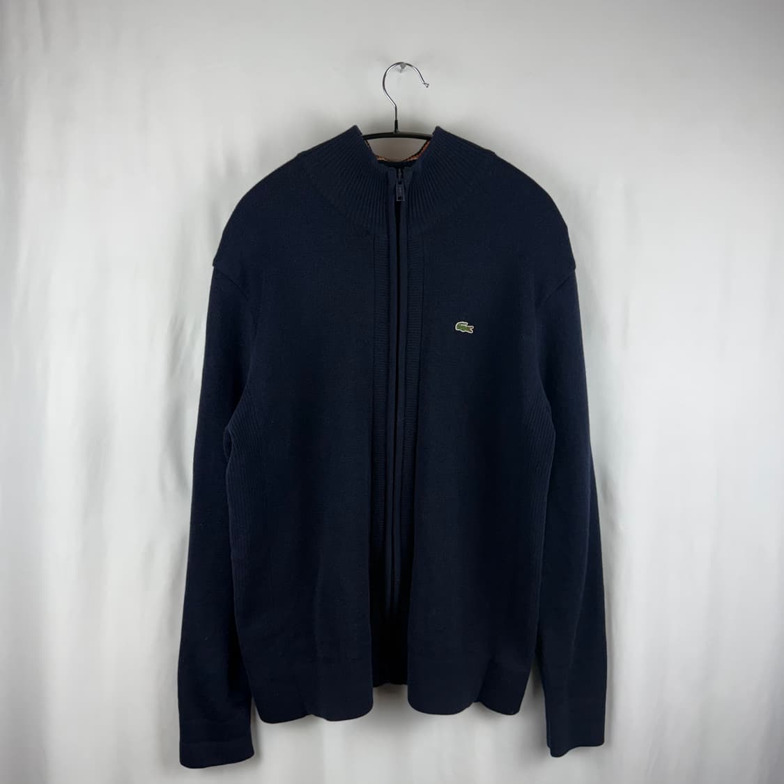 5) 라코스테 울 니트 집업 네이비 상품이미지2