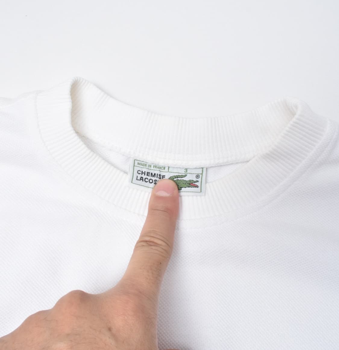 90s 라코스테 라운드넥 코튼 니트 3 상품이미지4