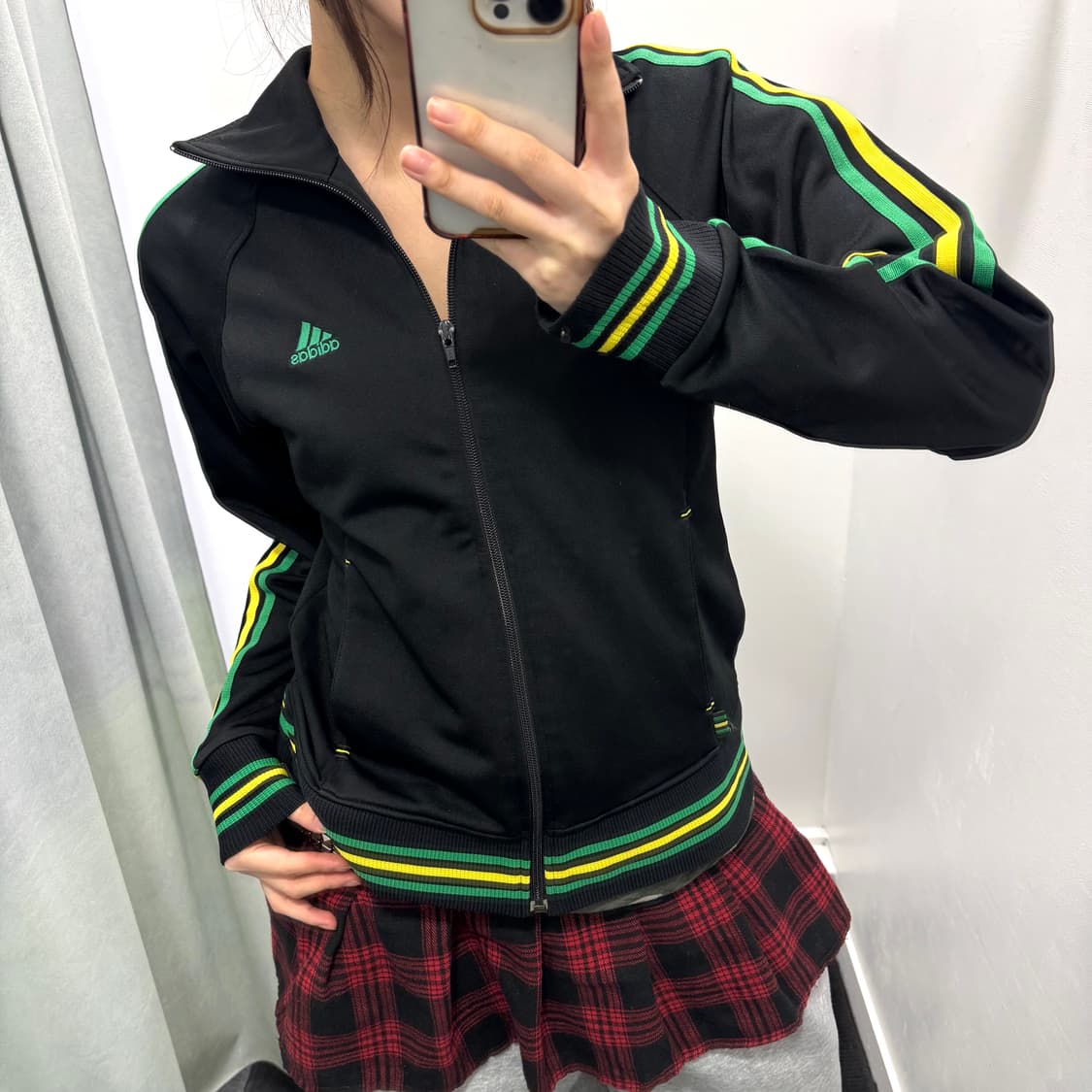 아디다스 그린 배색 트랙탑 져지  상품이미지1