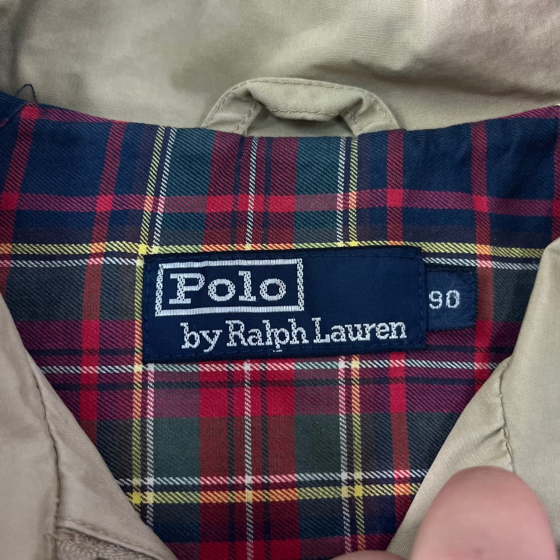 100 80s (일경물산)폴로랄프로렌 방패로고 블루종 자켓 상품이미지3