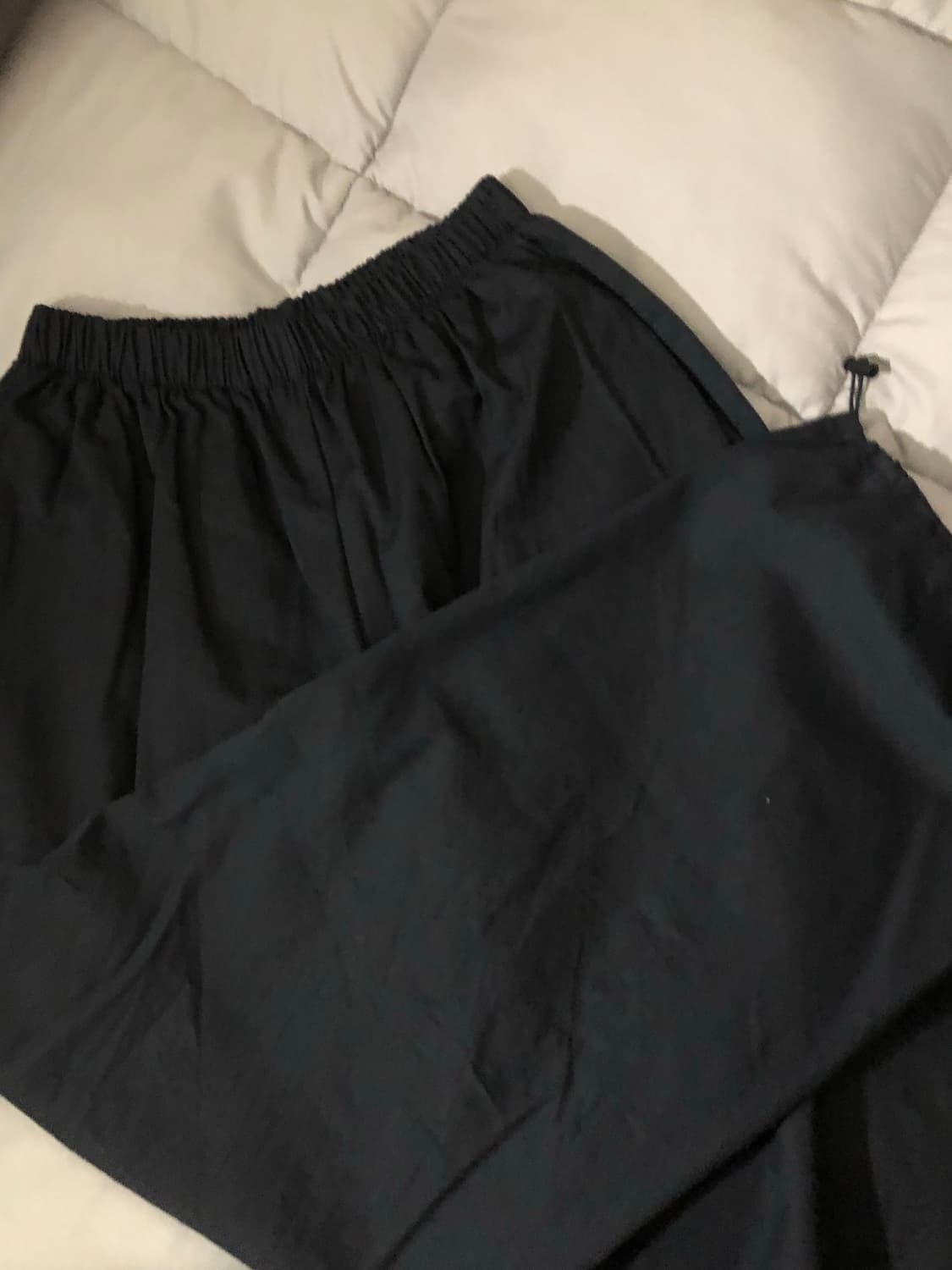 바온 밴딩 코튼 랩스커트 팬츠 네이비 상품이미지2