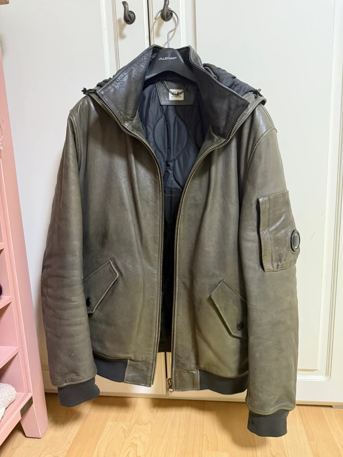 CP Company 레더 후드 마원 자켓 상품이미지1