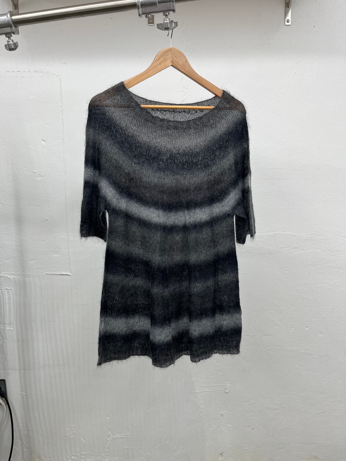 ~66) 스트라이프 MOHAIR 원피스 상품이미지1
