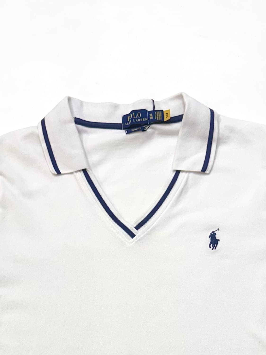 Polo 폴로 랄프로렌 화이트 브이넥 카라티셔츠 상품이미지3