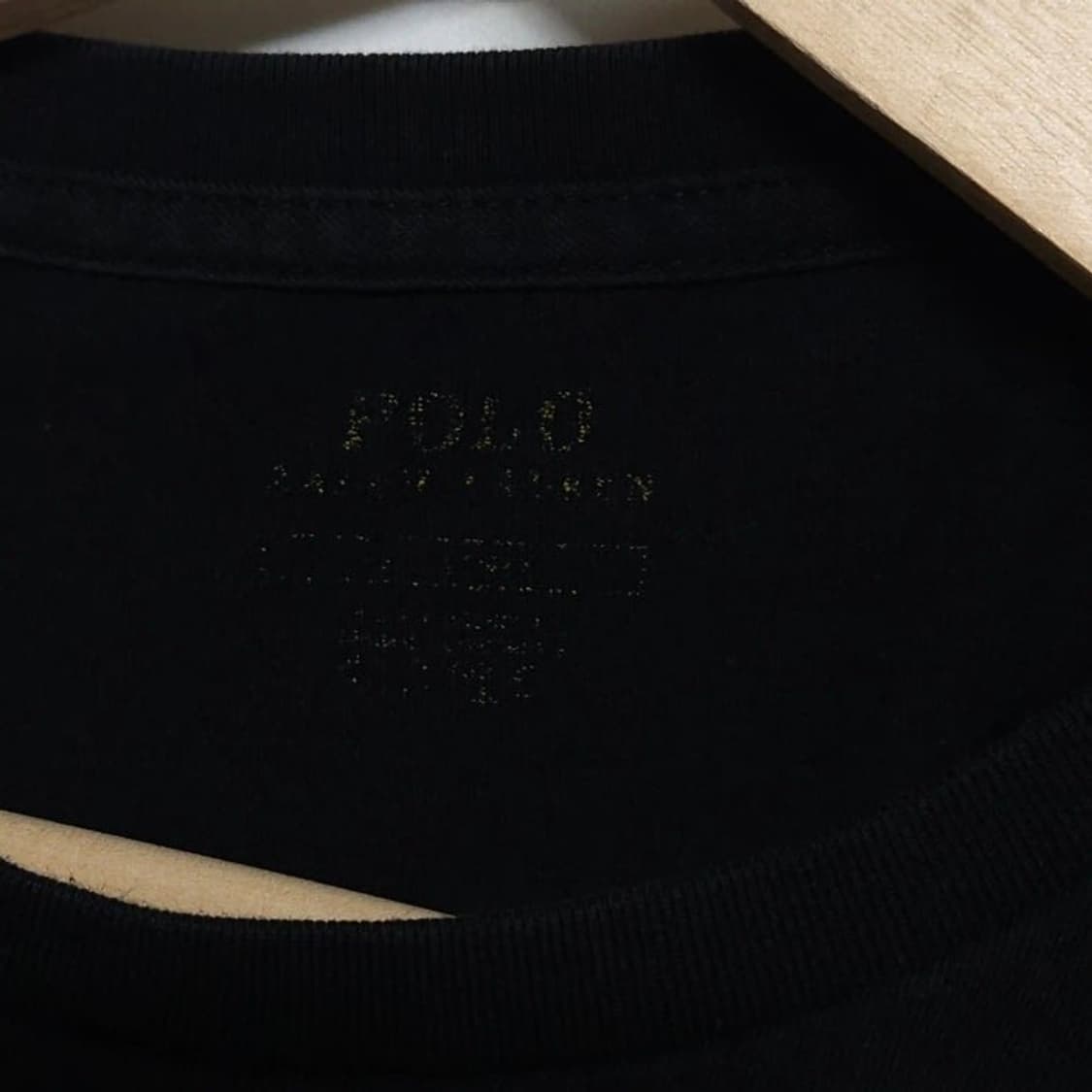 100 POLO 폴로 랄프로렌 반팔티 크루넥 블랙 상품이미지3