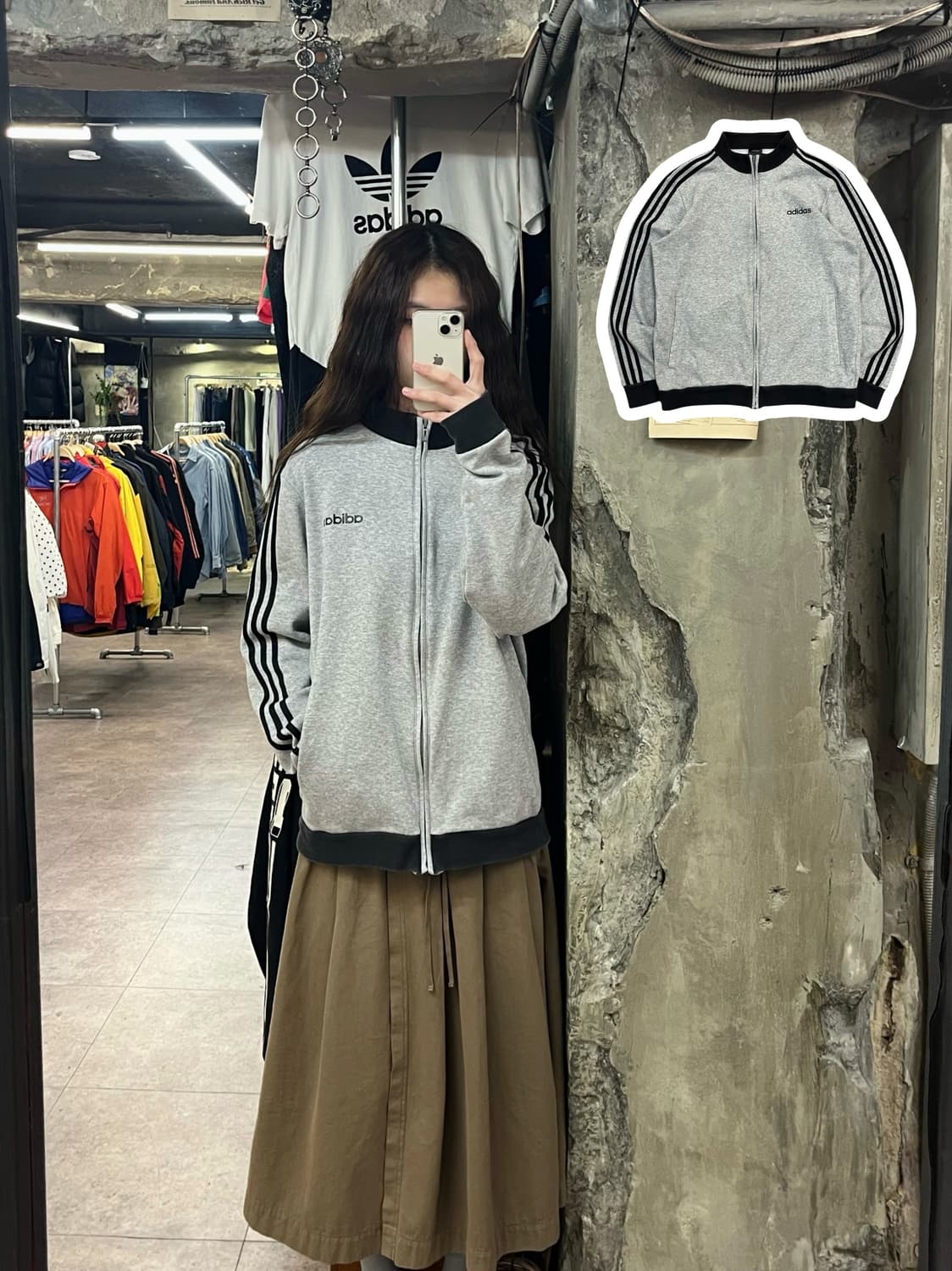 아디다스 져지 그레이 XL #csz2211 상품이미지1