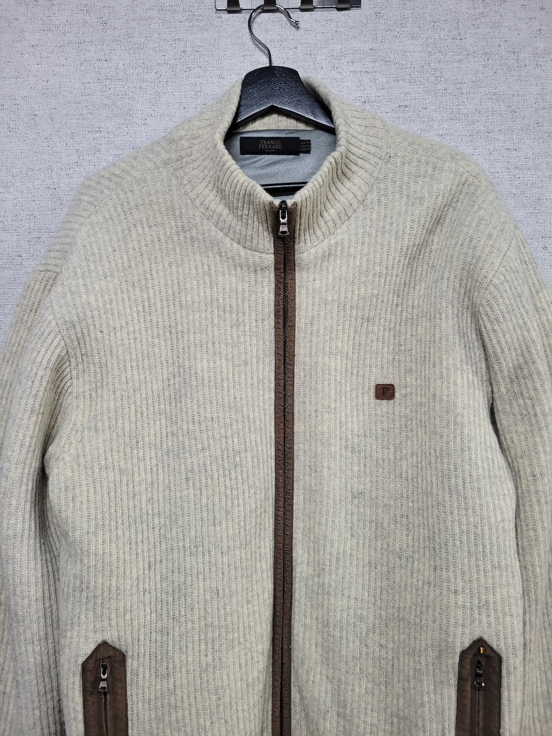 프랑코페라로 방풍 울 니트 집업 상품이미지3