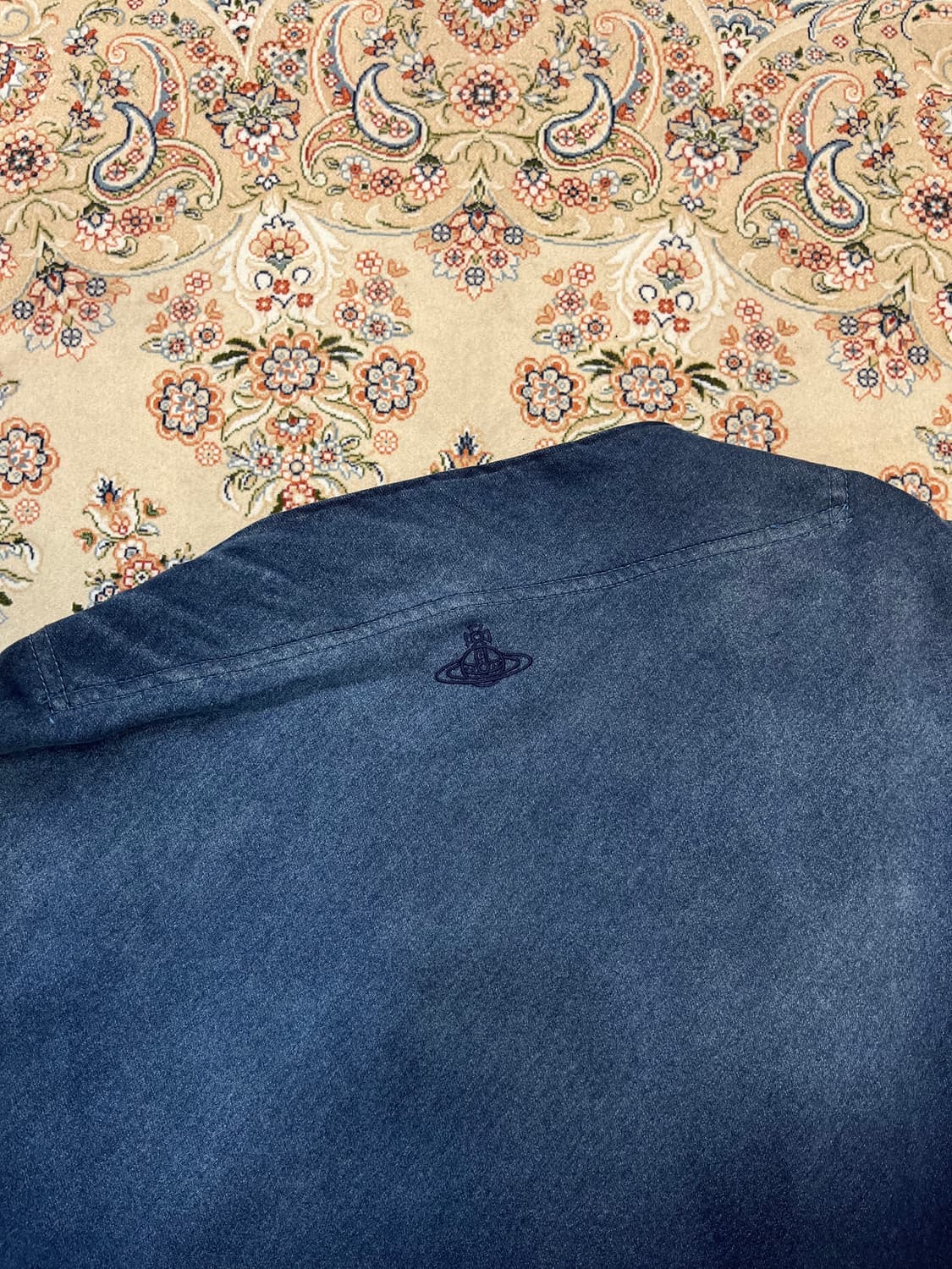 비비안웨스트우드 앵글로매니아 비대칭 자수 로고 데님 드레스 상품이미지5