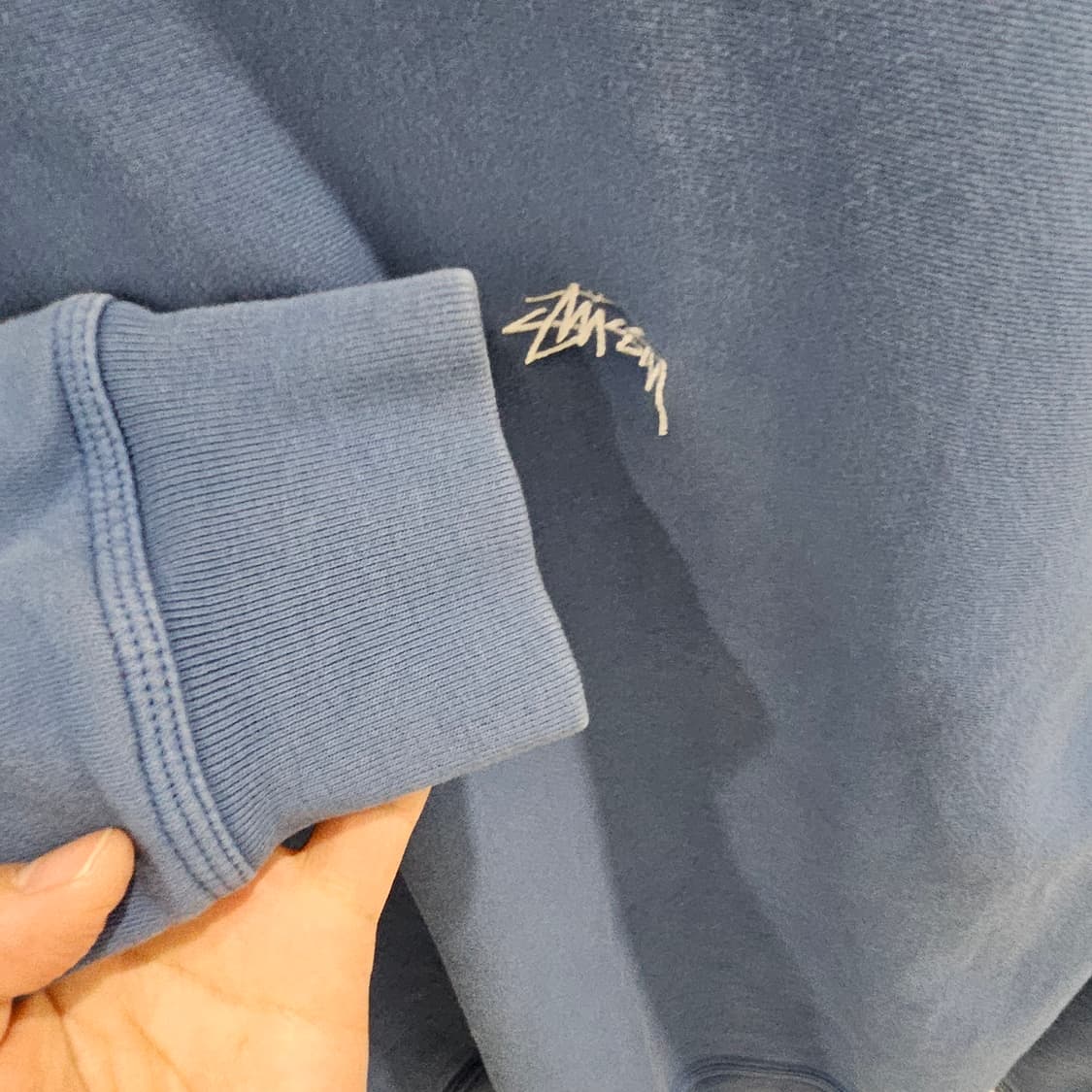 정품 스투시 블루 스웻 맨투맨 XL 상품이미지3