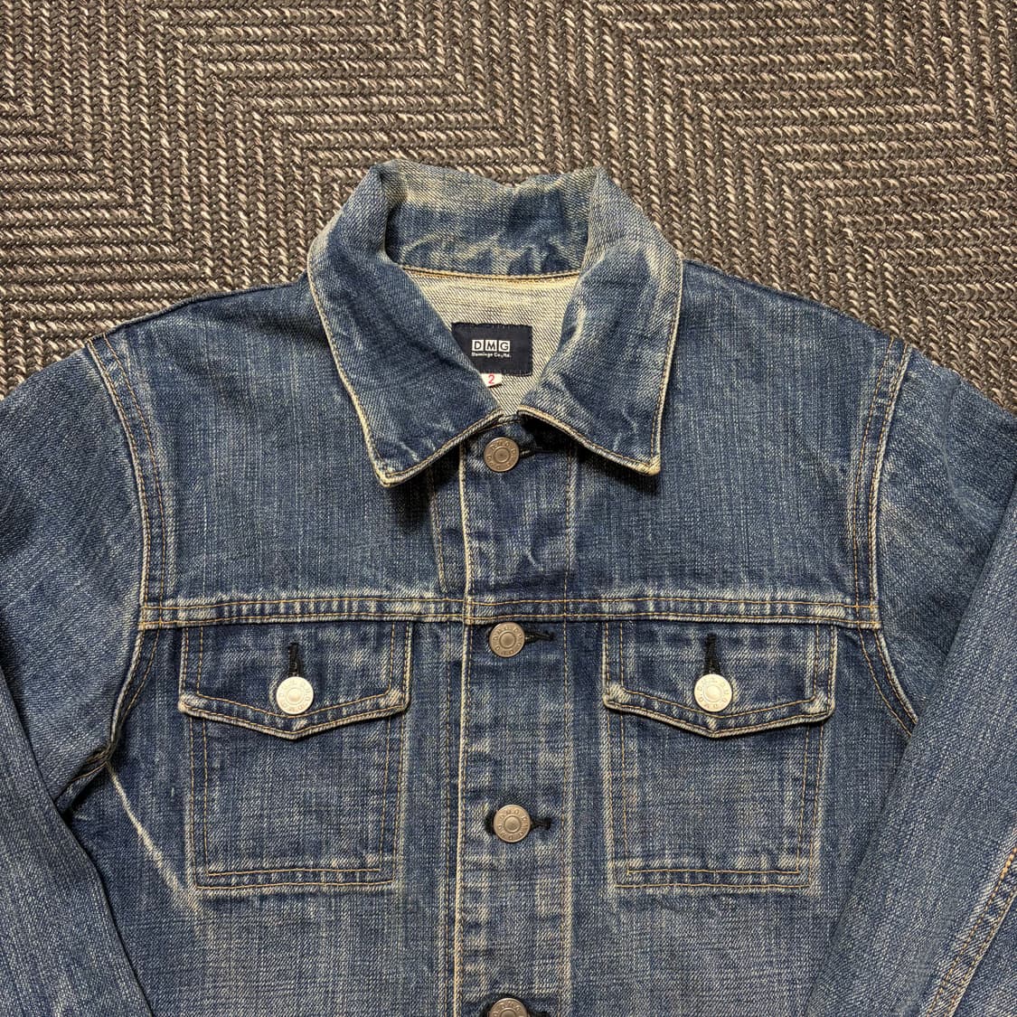 DMG 데님 청자켓 데미지 워싱(2) 상품이미지4