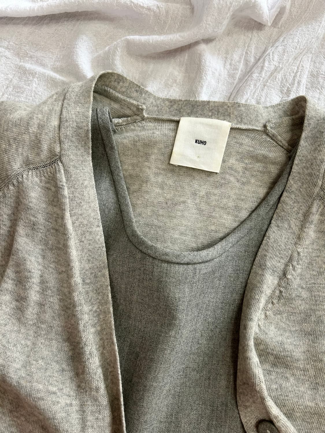 구호(KUHO) 정품 | 모 100% 니트 가디건 & 원피스 세트 상품이미지2