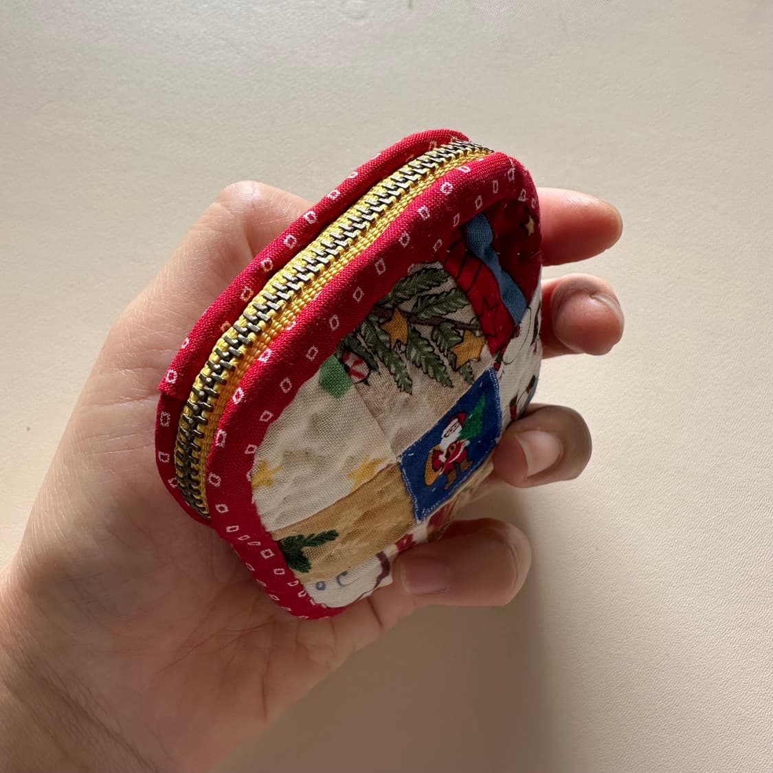 크리스마스 작은 퀼트 파우치 / 에어팟 파우치 / 동전지갑 상품이미지5