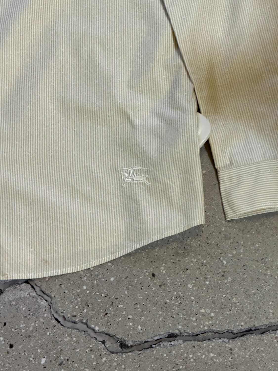 BURBERRY 버버리 옐로우 스트라이프셔츠 상품이미지5