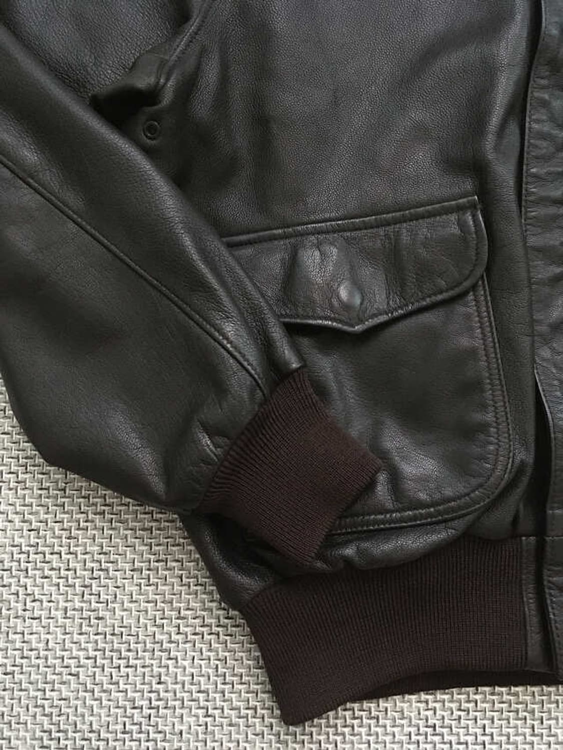 90s USA made A-2 leather flight jacket 상품이미지5