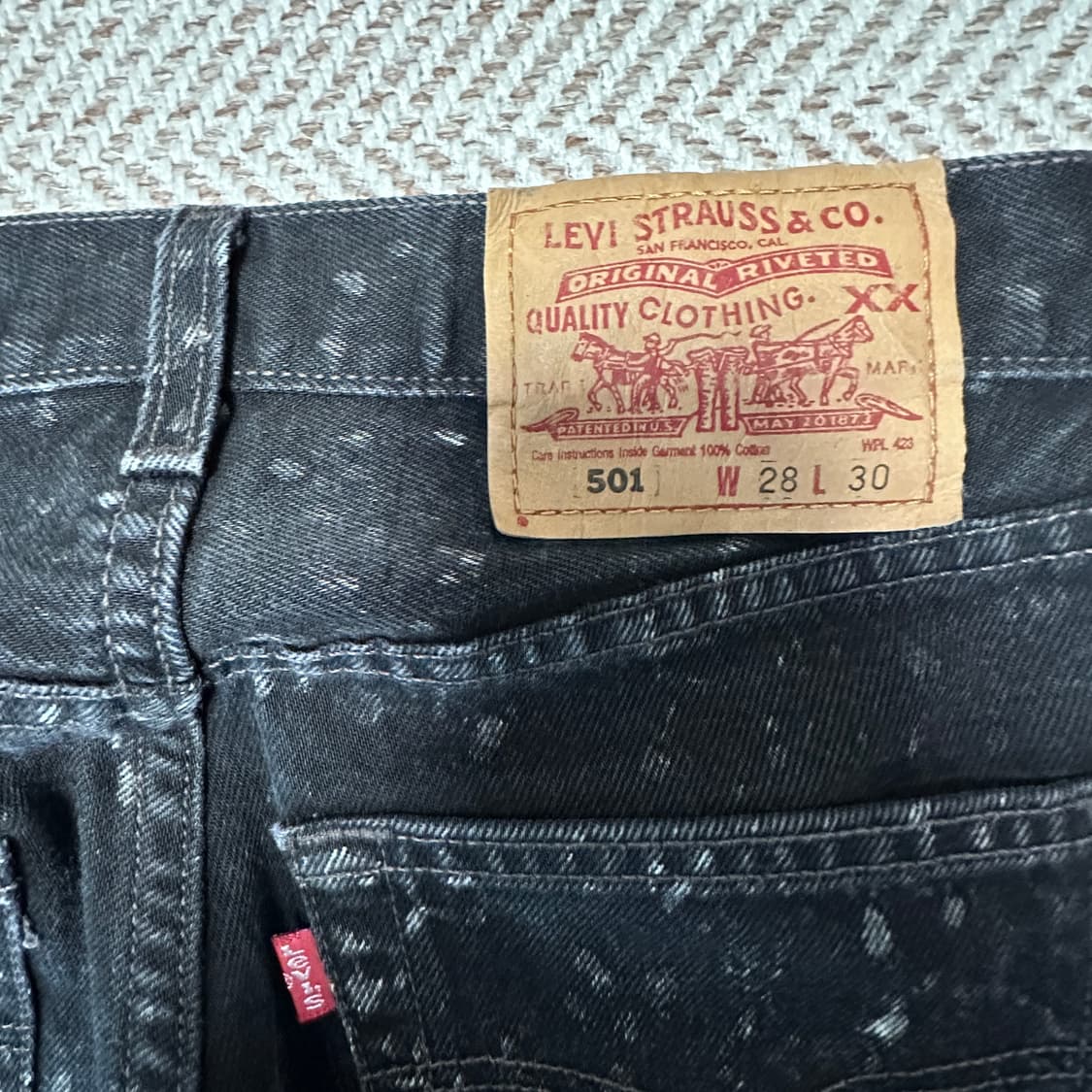 LEVI'S 501 00's mexico made black jeans 상품이미지6