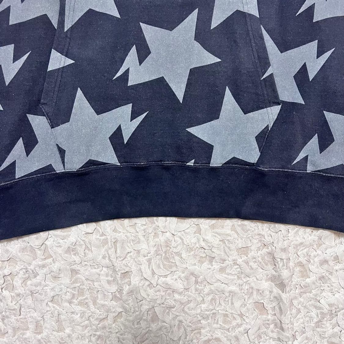 베이프 베이프 스타 패턴 루즈 핏 풀오버 후드 상품이미지4