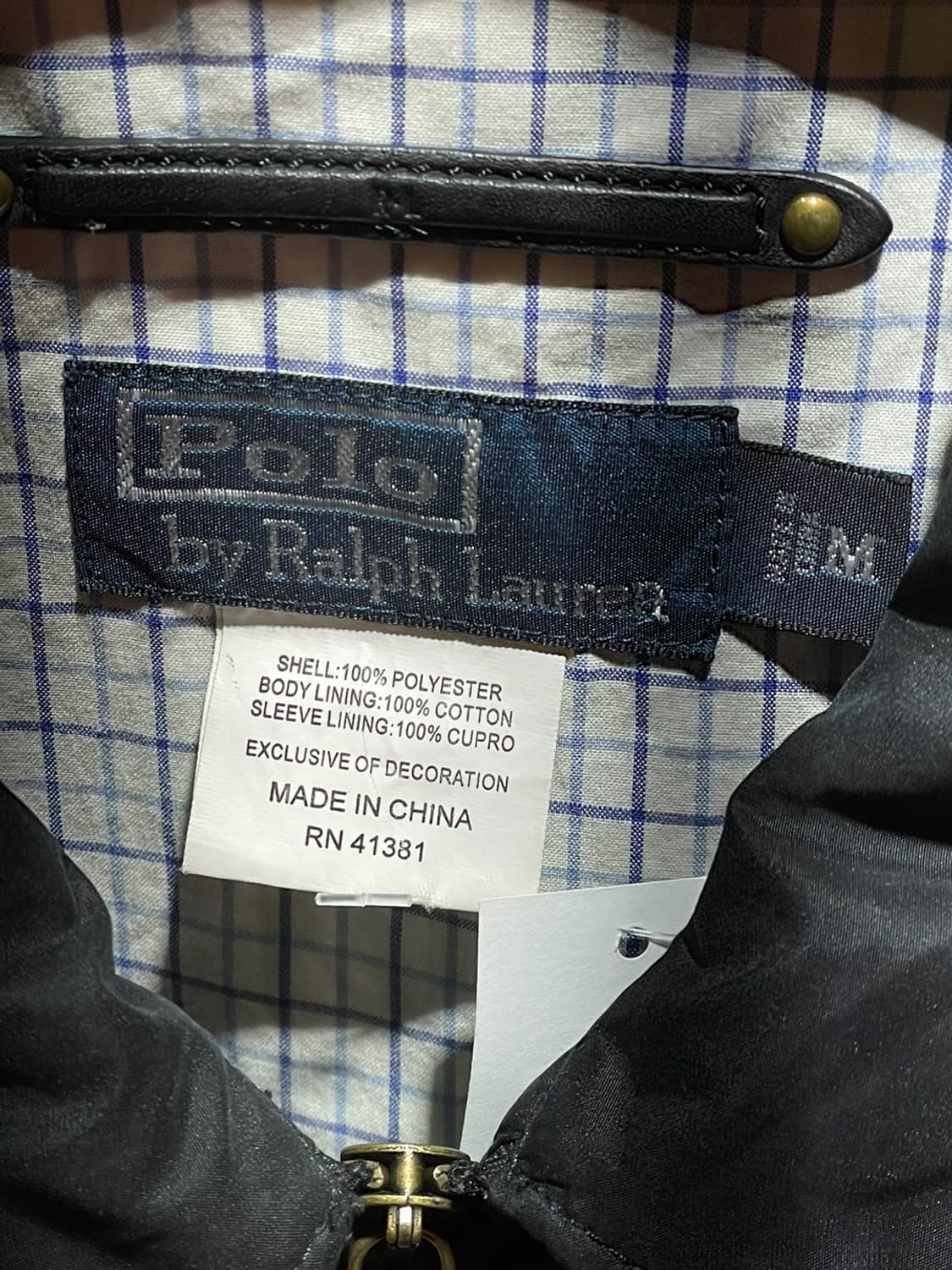 M 폴로랄프로렌 블랙 자수 로고 블루종 자켓 상품이미지6