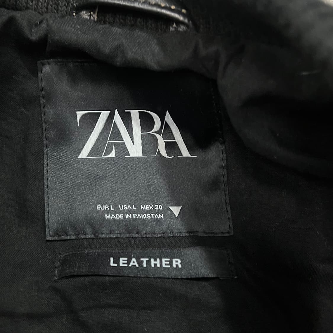 [100] 자라 레더 블루종(소가죽) 상품이미지3