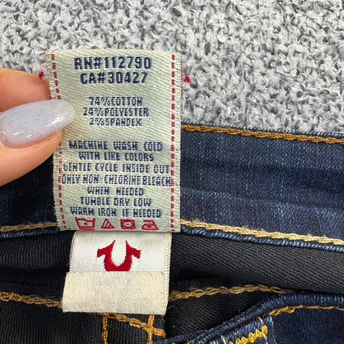 26 트루릴리젼 부추컷 진청 데님 0312J 상품이미지4