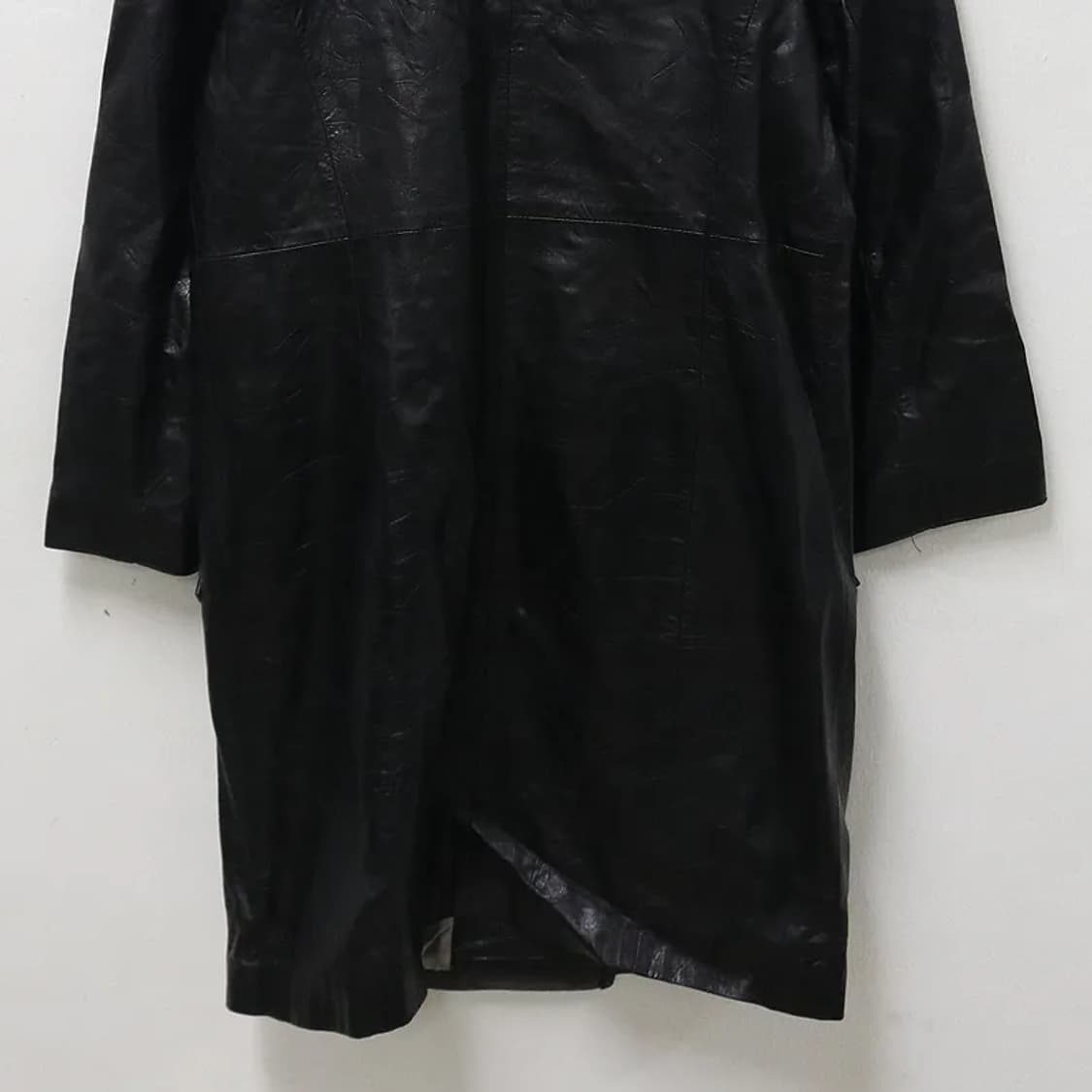 리얼 레더 롱 노카라 더블 가죽 자켓 62166 상품이미지7