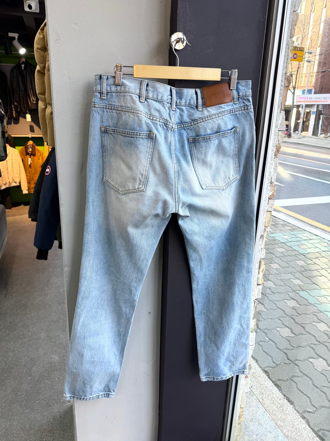 34/ 구찌 웹 커프드 스트레이트 데님 팬츠 상품이미지7