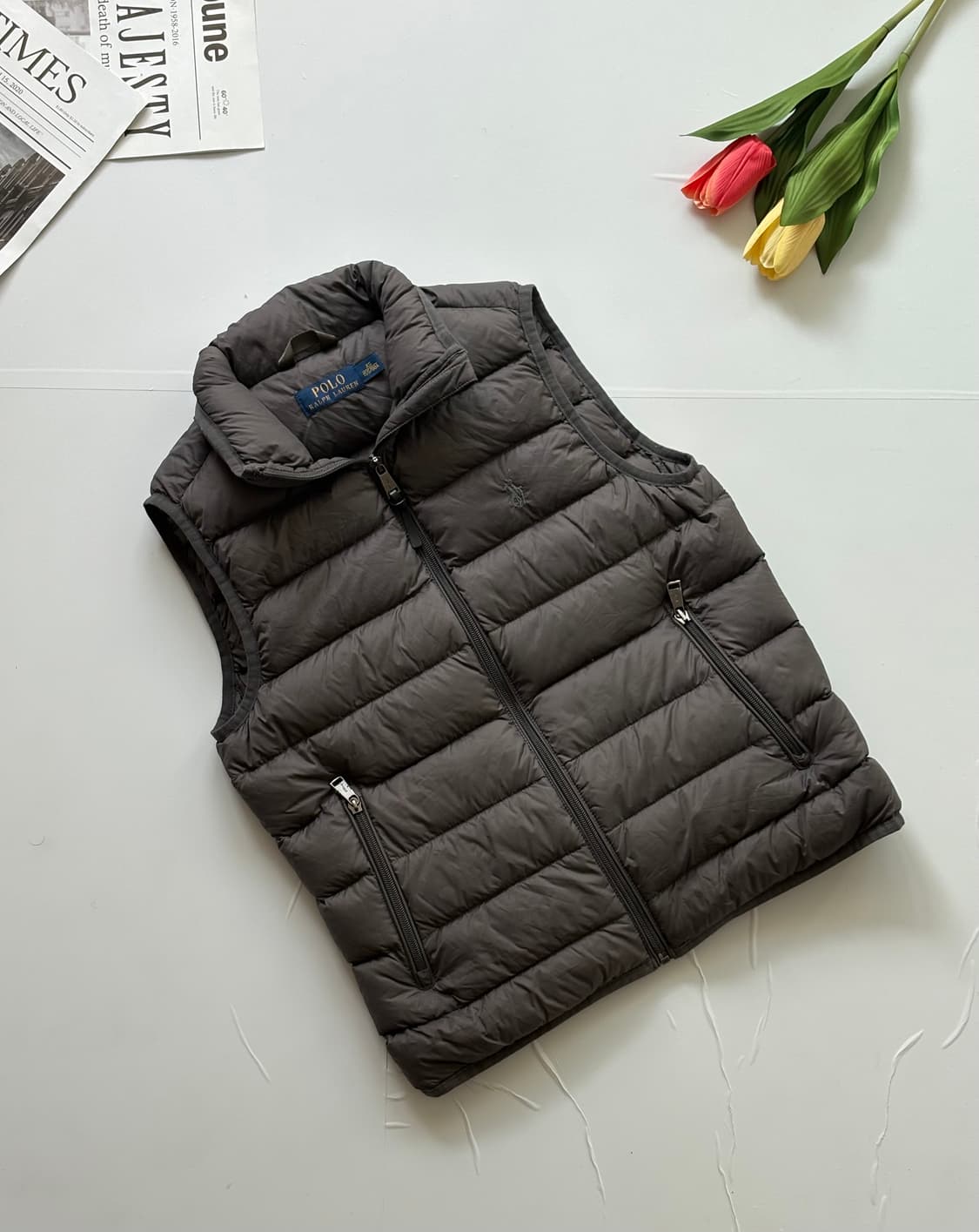 Polo 폴로랄프로렌 그레이 덕다운 조끼 상품이미지1