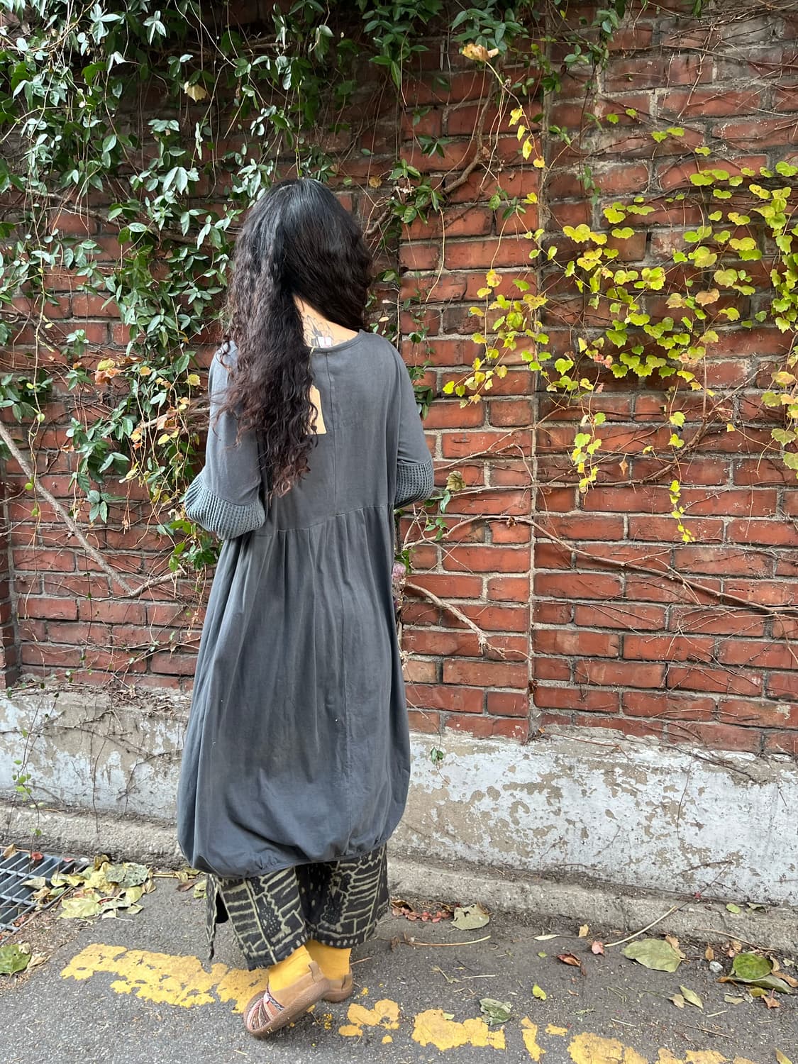 일본무드 패치 자수포인트 원피스 상품이미지5