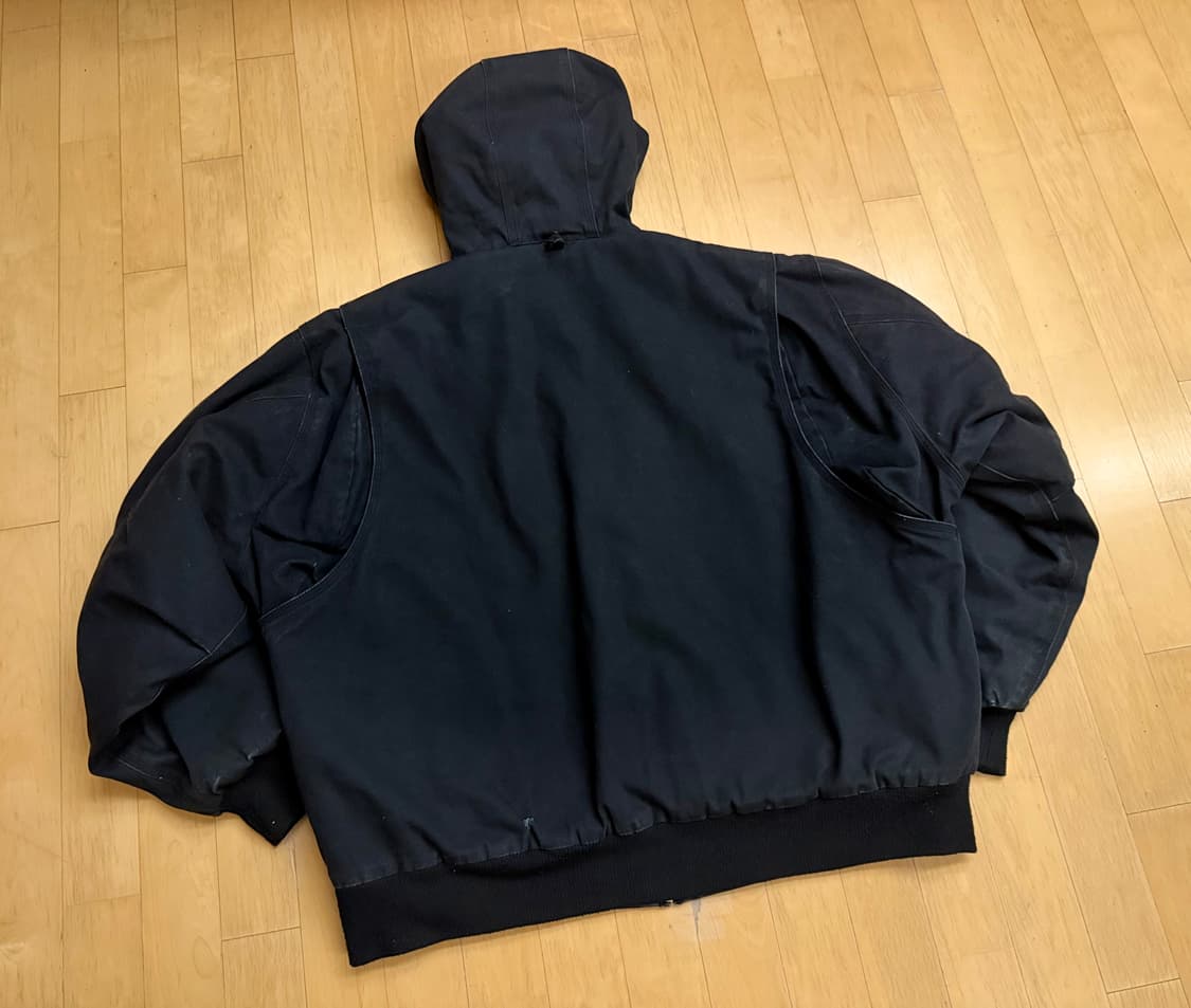 [Walls] 블랙 캔버스 후드 워크 자켓 (칼하트 엑티브맛) 상품이미지4